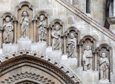 Facade of Jak Church in Budapest, Hungary