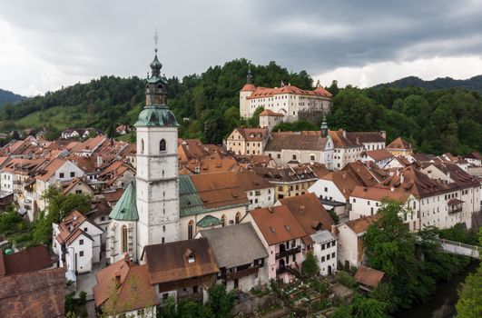 Medieval Castle in old town of Skofja Loka, Slovenia.