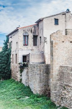 Ramparts of the Medieval City of Carcassonne in the Aude in France