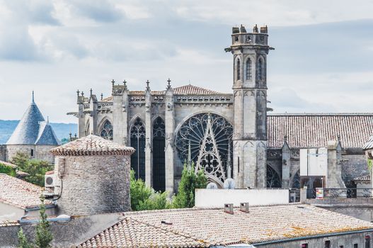 Ramparts of the Medieval City of Carcassonne in the Aude in France