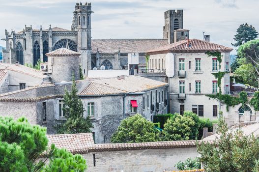 Ramparts of the Medieval City of Carcassonne in the Aude in France