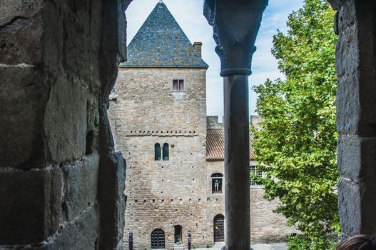 Ramparts of the Medieval City of Carcassonne in the Aude in France