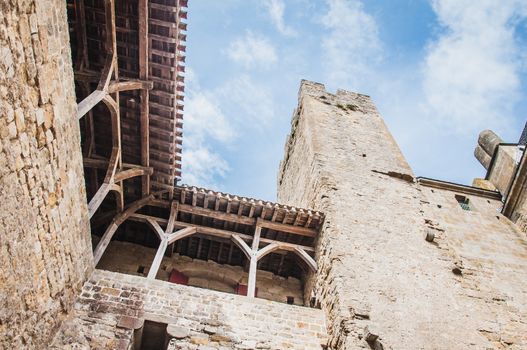 Ramparts of the Medieval City of Carcassonne in the Aude in France