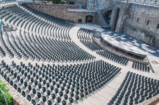 Theater of the mediaeval city of Carcassonne in the Aude in France