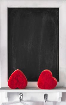 blackboard vertical background valentine day chalkboard framed empty .