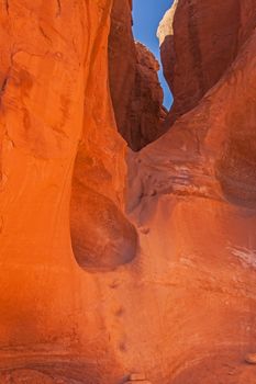 The Peek-A-Boo slot canyon is one of several slot canyons in the vicinity of Escalante. UT.