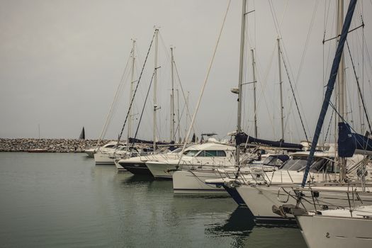 Luxury boats moored in the Port of San Vincenzo in Italy #2