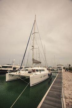 Luxury boats moored in the Port of San Vincenzo in Italy #4
