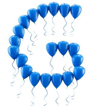 3D rendering.Funny balloons letter for  birthday party and celebrations