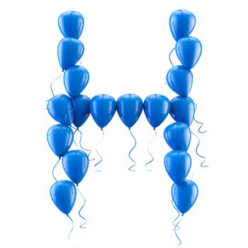 3D rendering.Funny balloons letter for  birthday party and celebrations