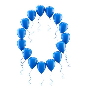3D rendering.Funny balloons letter for  birthday party and celebrations