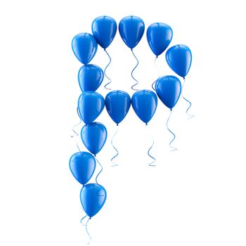 3D rendering.Funny balloons letter for  birthday party and celebrations