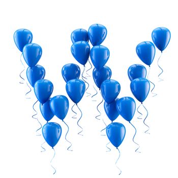 3D rendering.Funny balloons letter for  birthday party and celebrations