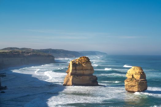 two of the twelve apostles rocks on great ocean road