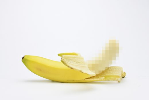 Half naked banana pixels 18+ safe sex symbol