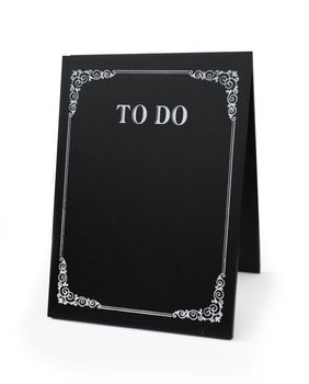 To do list chalkboard isolated on white background checklist - space for own text