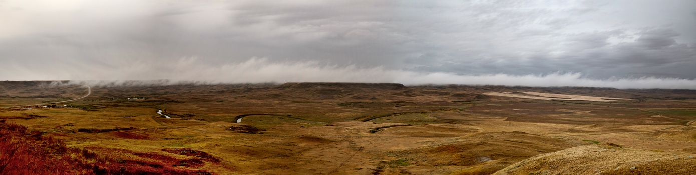 Prairie Storm Clouds Saskatchewan Canada Farm Land