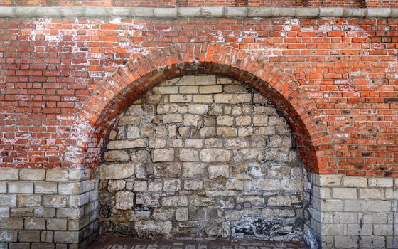 Background of Bricked Up Old Doorway Arch.