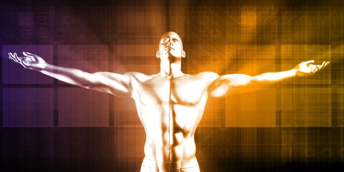Man Embracing Technology and Being Empowered by Technologies