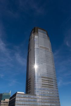 Goldman Sachs Tower, tallest building in New Jersey, Jersey City, January 10, 2013.
