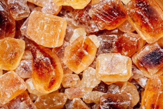 Textured Background of Candy Brown Sugar. Horizontal Orientation.