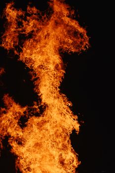 Closeup of Fire at time of festival