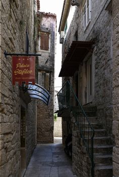 Long and narrow ways walking in the ancient city when all the buildings are made of a kind of old sandy bricks