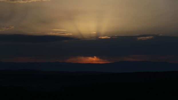 Magic sunrise in the clouds, beautiful wallpaper for your wide screen