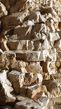 Bright and high contrast rocky stones at the marina in Croatia