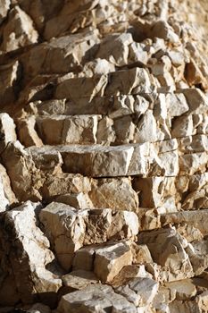 Bright and high contrast rocky stones at the marina in Croatia