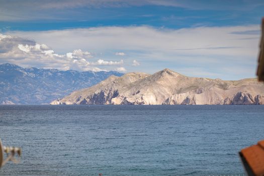 Rocky islands in marines of Adriatic sea in Croatia