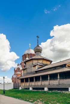 Wooden Holy Trinity Church of John-Baptist Monastery on Sviyazhsk Island.
