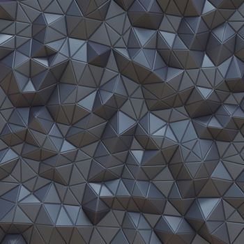 Black modern abstract triangle background 3D render illustration