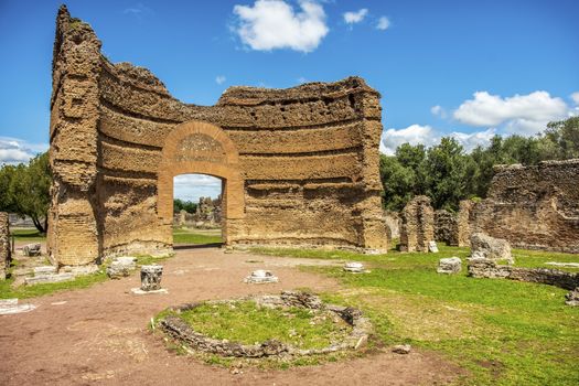 roman ruins Villa Adriana in Tivoli Rome - Lazio - Italy .