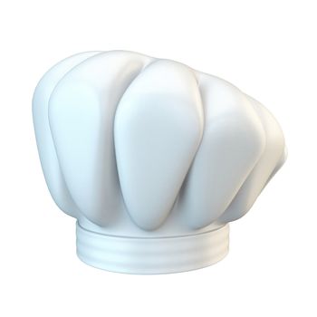 White chef hat 3D rendering illustration isolated on white background