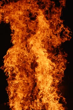 Closeup of Fire at time of festival