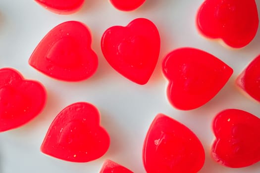 candy from marmalade in the shape of a pink heart