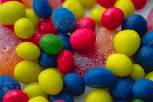 candy with multi-colored glaze