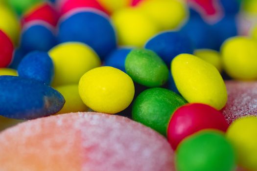 candy with multi-colored glaze