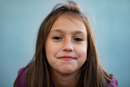 Portrait of little girl posing smiling