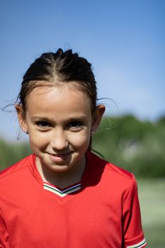 Portrait of little girl posing smiling