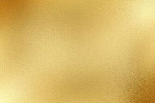 Glowing gold metallic thin sheet, abstract texture background