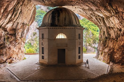 Marche - Italy - Temple of Valadier church near Frasassi caves of Genga .