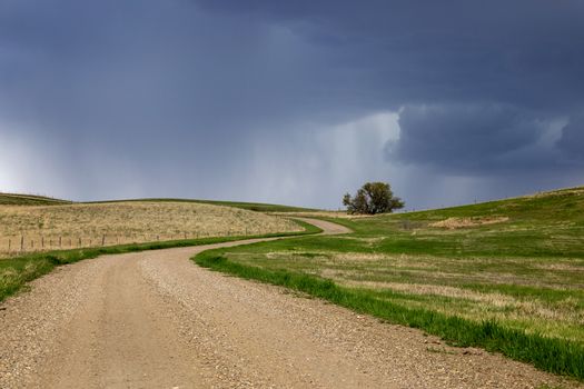 Prairie Storm Clouds in Saskatchewan Canada Rural