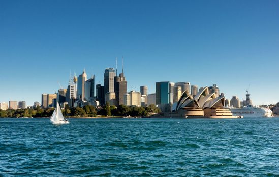 view of  Sydney CBD  from ferry boat