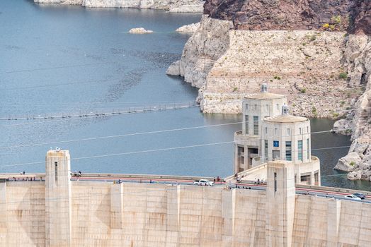 Hoover dam in Arizona and Nevada, USA