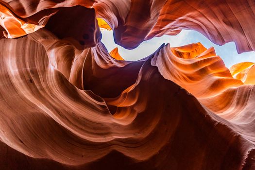 Lower Antelope Canyon in the Navajo Reservation near Page, Arizona USA