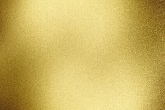 Brushed yellow metal wall, abstract texture background