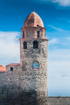 Church of Our Lady of the Angels in Collioure, on the shores of the Mediterranean Sea, Pyrénées-Orientales, France