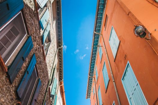 Picturesque view of the streets of Collioure, Pyrénées-Orientales, France